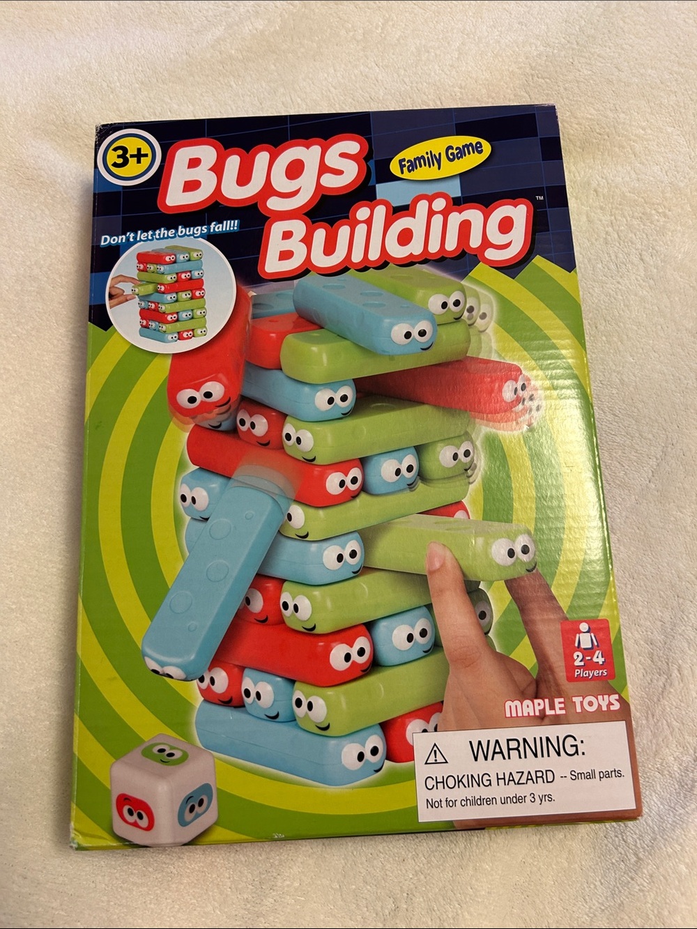Bugs Building Stacking Game - Blue, Green & Red